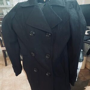Women’s Black Trench Coat (Pea Coat)